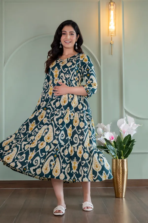 Maternity_Printed_Tiered_Kurti