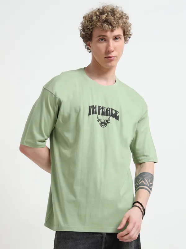 Unisex_Mint_Green_Oversized_T-Shirt_|_Quco_Peace_Vibes_Edition
