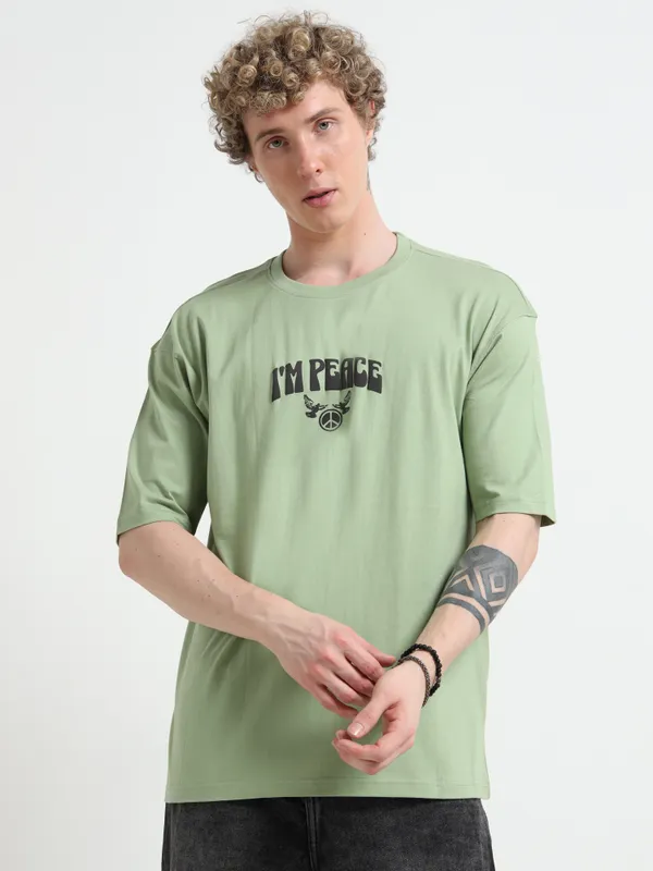 Unisex_Mint_Green_Oversized_T-Shirt_|_Quco_Peace_Vibes_Edition