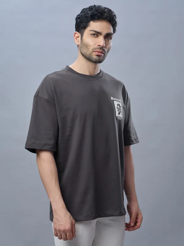 Unisex_Heavy_Gauge_Looper_Fabric_Grey_Oversized_T-Shirt_|_Quco_Black_Magic_Edition