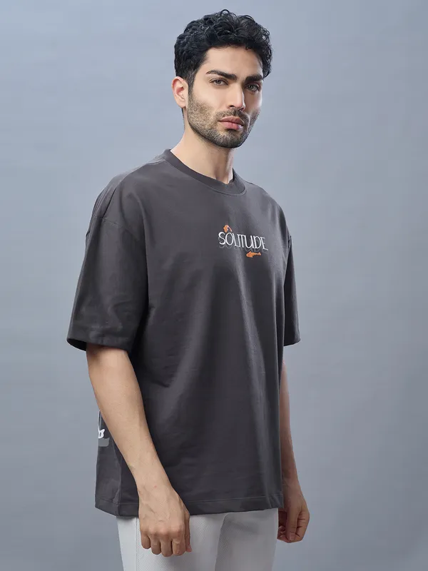 Unisex_Heavy_Gauge_Looper_Fabric_Grey_Oversized_T-Shirt_|_Quco_Solitude_Edition