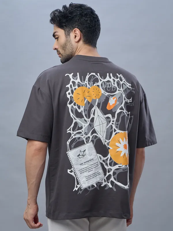 Unisex_Heavy_Gauge_Looper_Fabric_Grey_Oversized_T-Shirt_|_Quco_Solitude_Edition