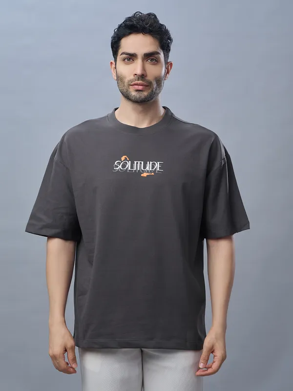 Unisex_Heavy_Gauge_Looper_Fabric_Grey_Oversized_T-Shirt_|_Quco_Solitude_Edition