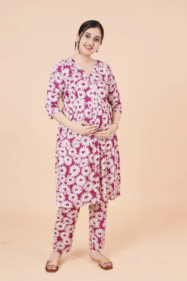 Printed_Feeding_&_Maternity_Dress_(Top&Bottom)