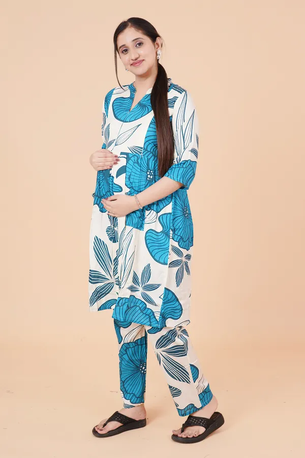 Teal_Feeding_&_Maternity_Dress_With_Zippers_(Top_&_Bottom)