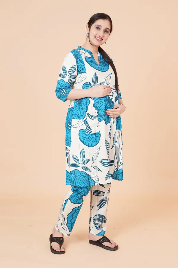 Teal_Feeding_&_Maternity_Dress_With_Zippers_(Top_&_Bottom)