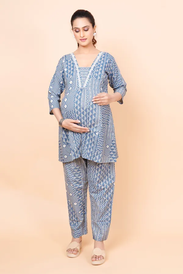Cotton_Flex_Feeding_&_Maternity_Cord_set_With_Zippers_(Top_&_Bottom)