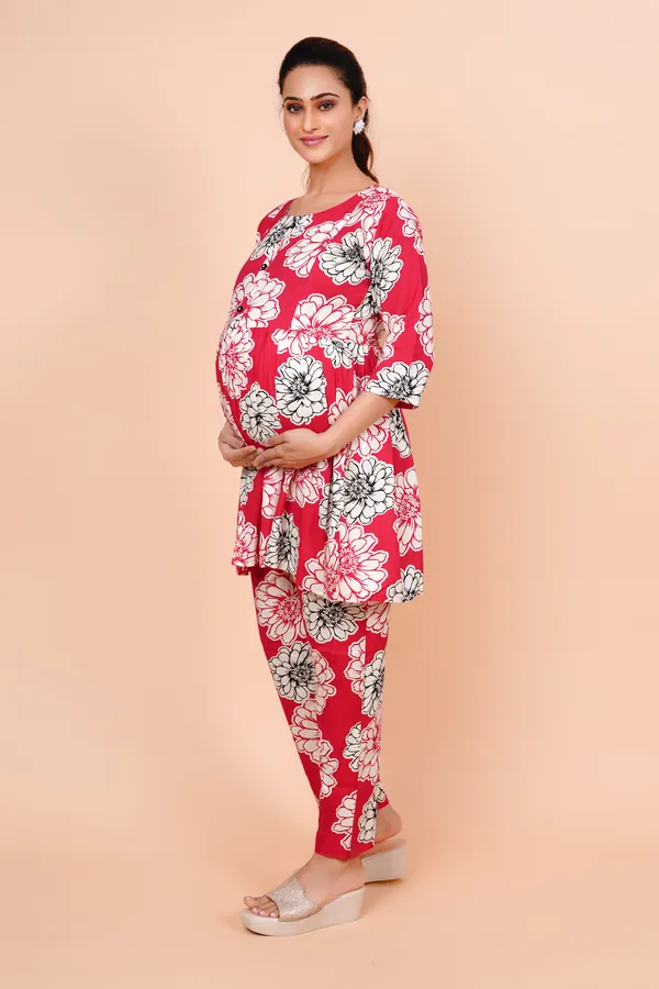 Printed_Feeding_&_Maternity_Cord_set_With_Zippers_(Top_&_Bottom)