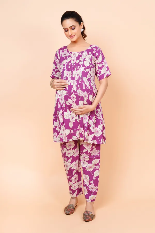 Printed_Feeding_&_Maternity_Cord_set_With_Zippers_(Top_&_Bottom)