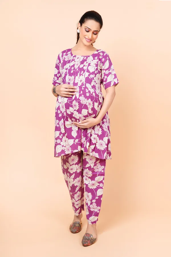 Printed_Feeding_&_Maternity_Cord_set_With_Zippers_(Top_&_Bottom)