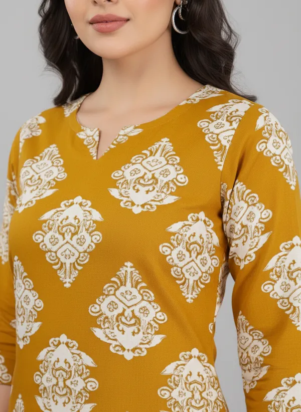 Mustard_Printed_Feeding_Kurti_Pant_Set_with_2-Side_Invisible_Zips