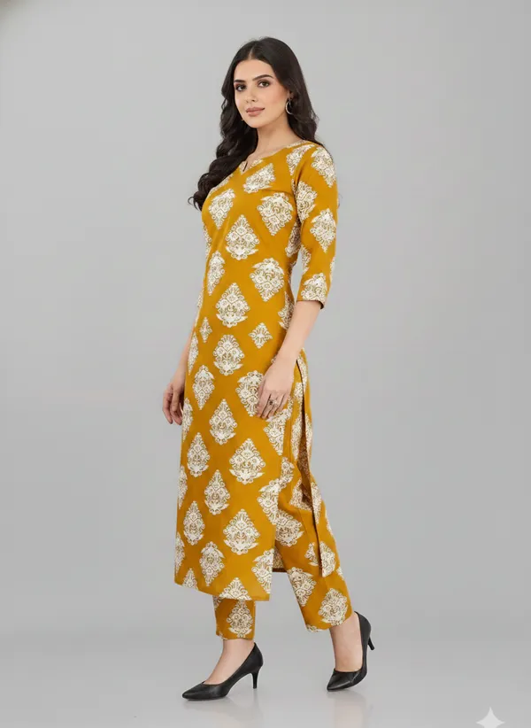 Mustard_Printed_Feeding_Kurti_Pant_Set_with_2-Side_Invisible_Zips