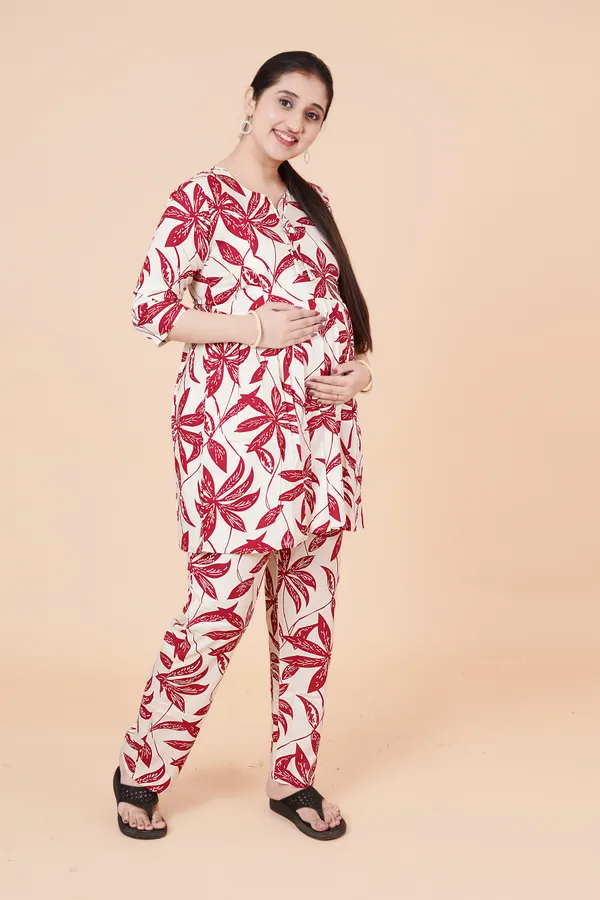 Printed_Maternity_&_Feeding_Cord_set_With_Zippers_(Top_&_Bottom)