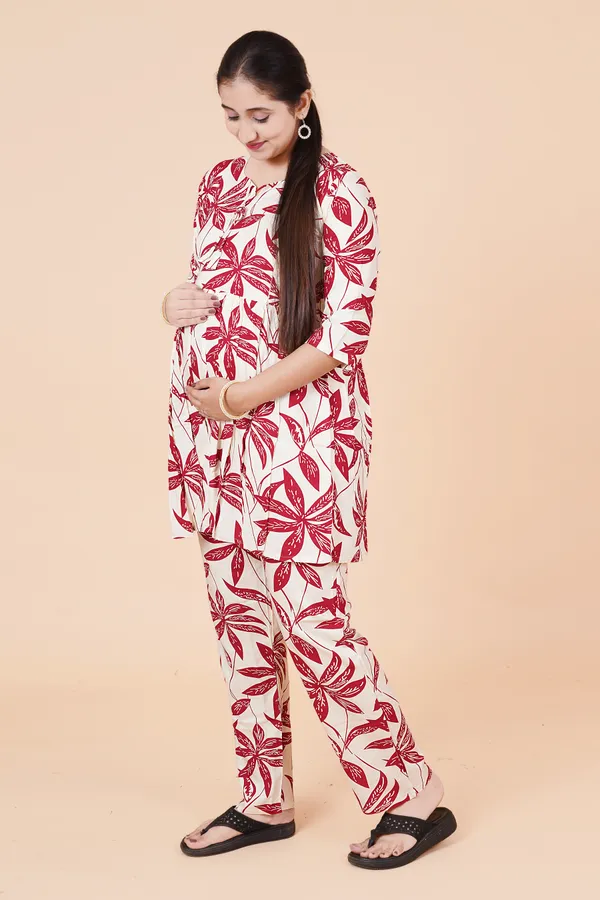 Printed_Maternity_&_Feeding_Cord_set_With_Zippers_(Top_&_Bottom)