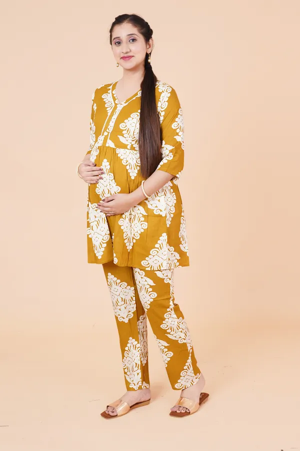 Printed_Maternity_&_Feeding_Cord_set_With_Zippers_(Top_&_Bottom)