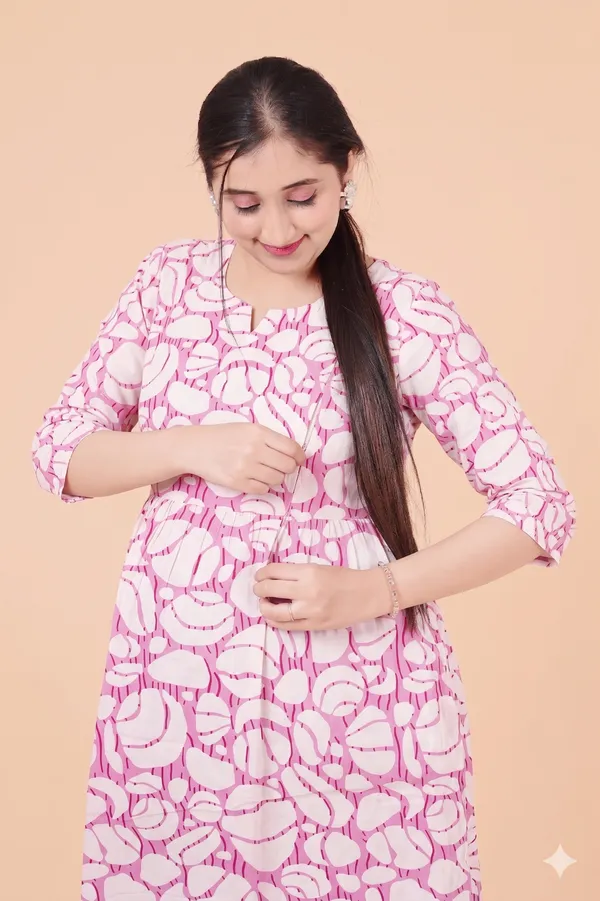 Pink_&_White_Maternity_&_Feeding_Cord_Set_for_Women