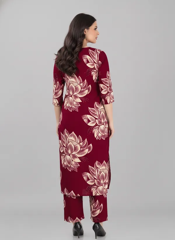 Wine_Floral_Feeding_Kurti_Pant_Set_with_2-Side_Invisible_Zips