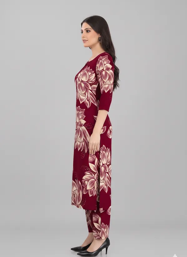 Wine_Floral_Feeding_Kurti_Pant_Set_with_2-Side_Invisible_Zips