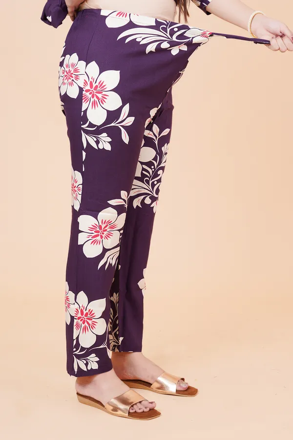 Wine_Printed_Feeding_&_Maternity_Cord_set_With_Zippers_(Top_&_Bottom)