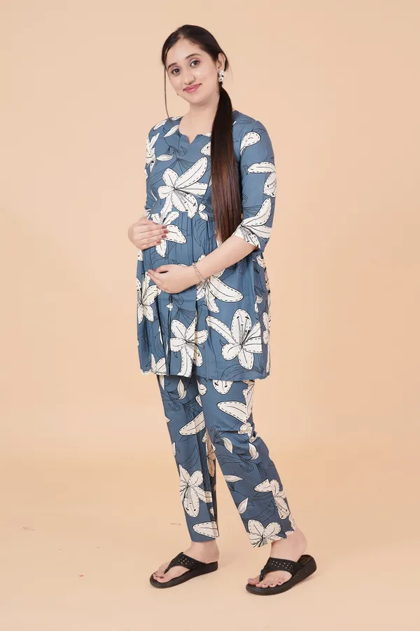 Printed_Feeding_&_Maternity_Cord_set_With_Zippers_(Top_&_Bottom)