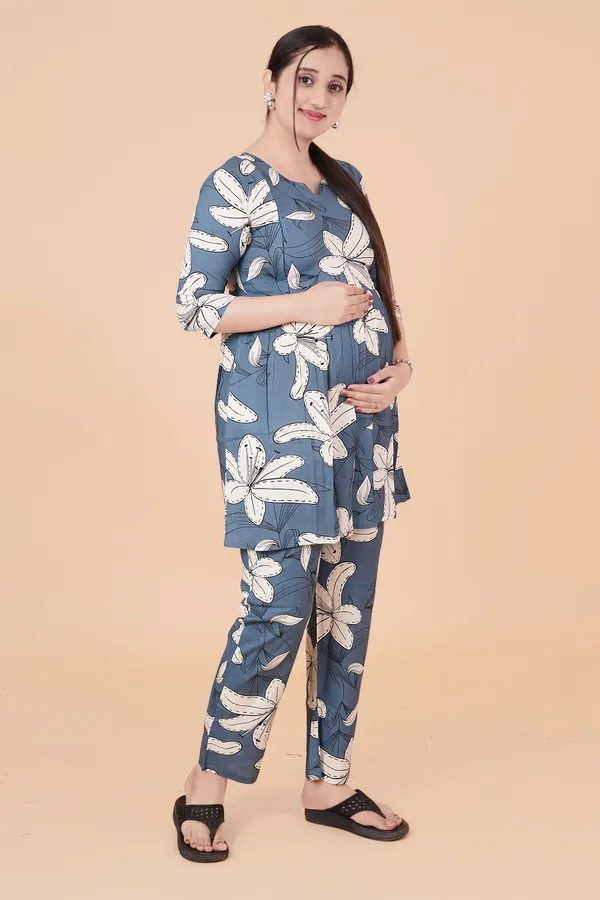 Printed_Feeding_&_Maternity_Cord_set_With_Zippers_(Top_&_Bottom)