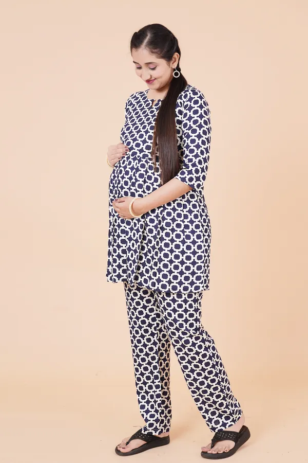 Printed_Feeding_&_Maternity_Cord_set_With_Zippers_(Top_&_Bottom)