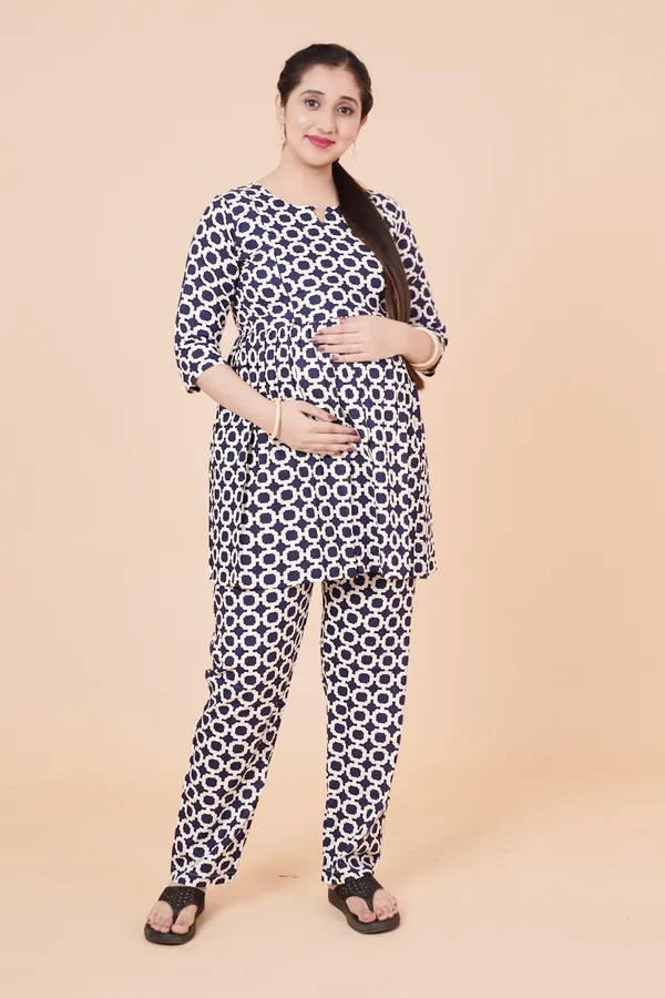Printed_Feeding_&_Maternity_Cord_set_With_Zippers_(Top_&_Bottom)