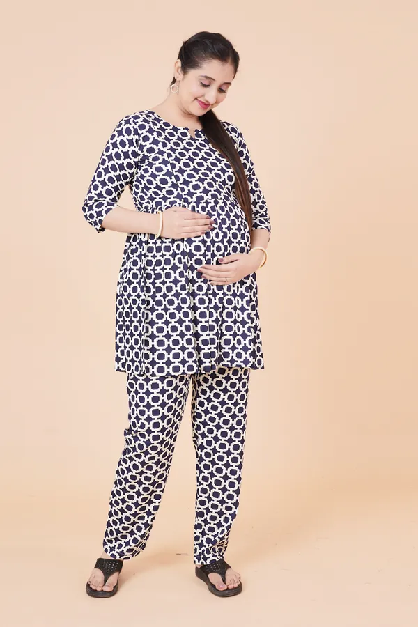 Printed_Feeding_&_Maternity_Cord_set_With_Zippers_(Top_&_Bottom)