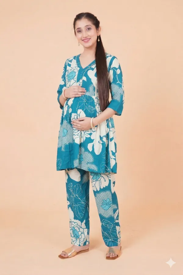 Printed_Feeding_&_Maternity_Cord_set_With_Zippers_(Top_&_Bottom)