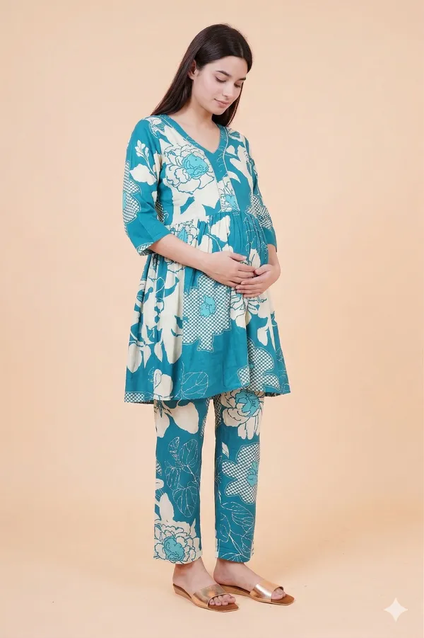 Printed_Feeding_&_Maternity_Cord_set_With_Zippers_(Top_&_Bottom)