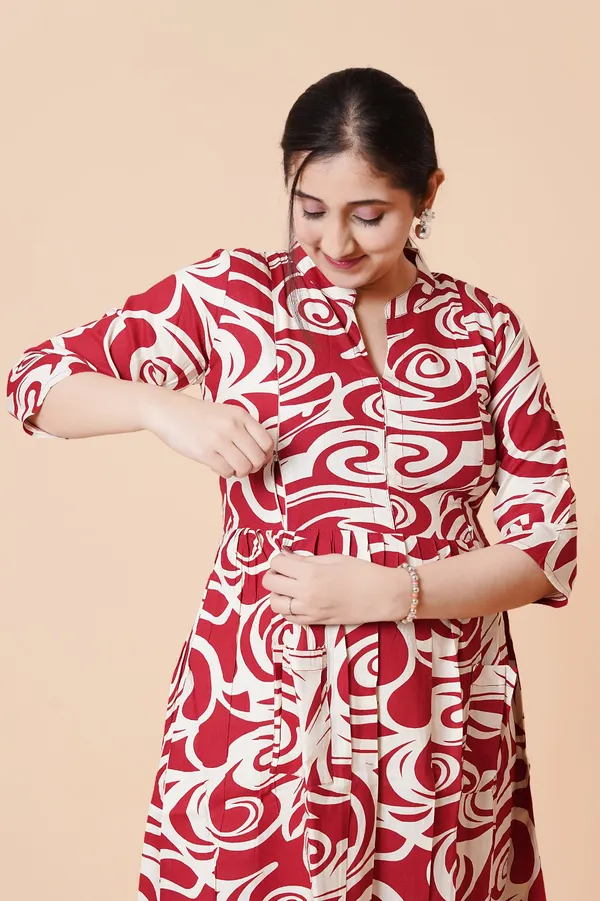 Maroon_Feeding_&_Maternity_Dress_(Top&Bottom)