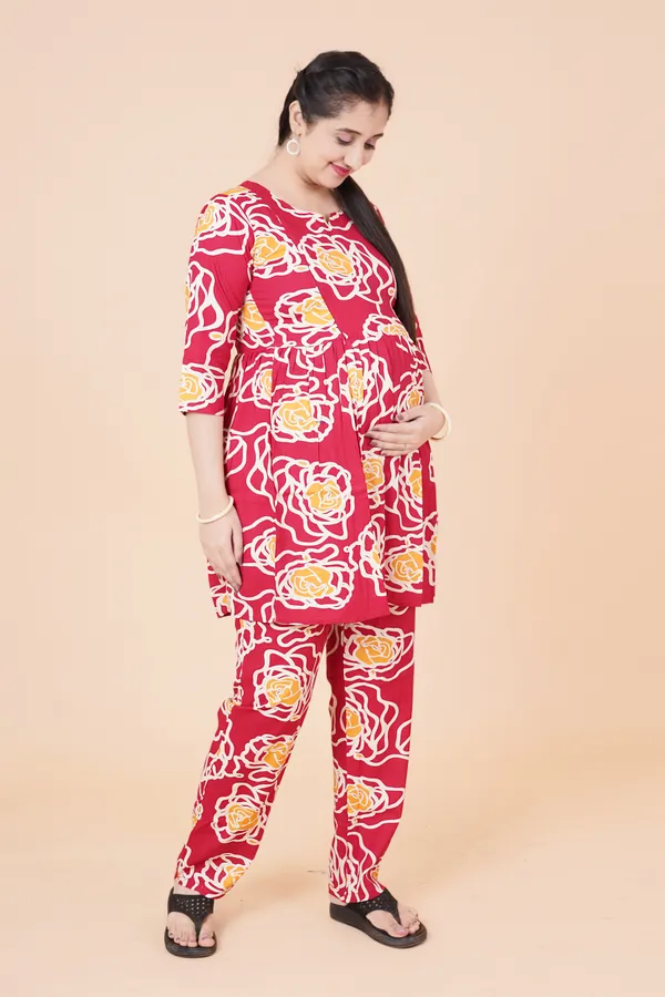 Printed_Feeding_&_Maternity_Cord_set_With_Zippers_(Top_&_Bottom)