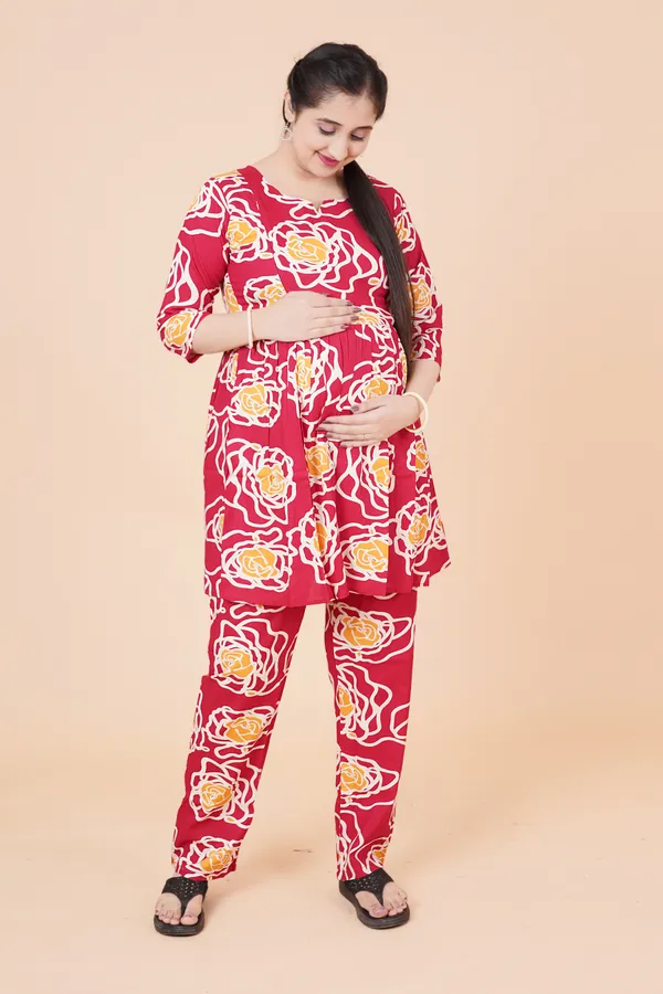 Printed_Feeding_&_Maternity_Cord_set_With_Zippers_(Top_&_Bottom)