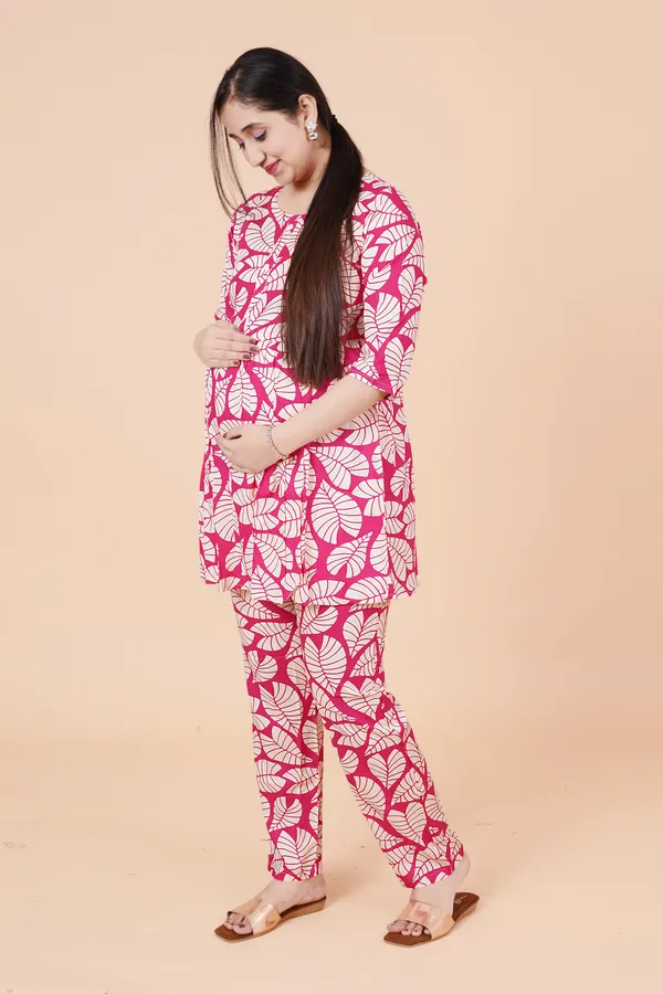Printed_Maternity_&_Feeding_Cord_set_With_Zippers_(Top_&_Bottom)