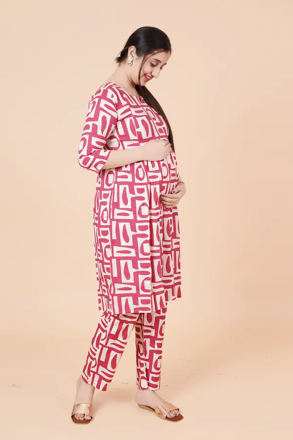 Multicolour_Feeding_&_Maternity_Dress_(Top&Bottom)