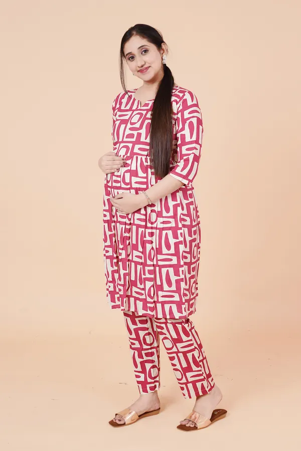 Multicolour_Feeding_&_Maternity_Dress_(Top&Bottom)