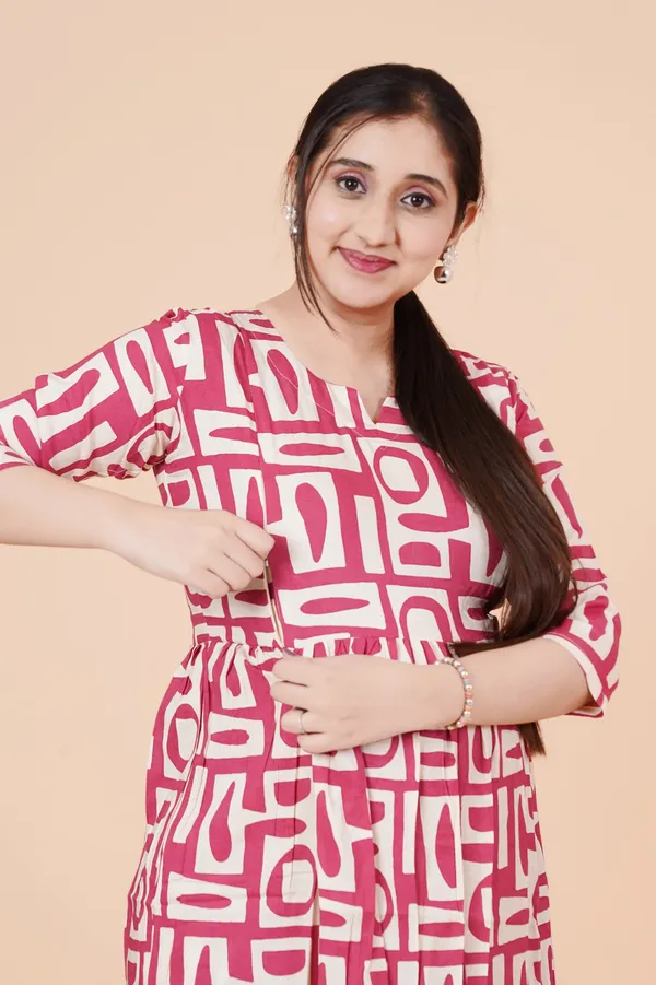 Multicolour_Feeding_&_Maternity_Dress_(Top&Bottom)