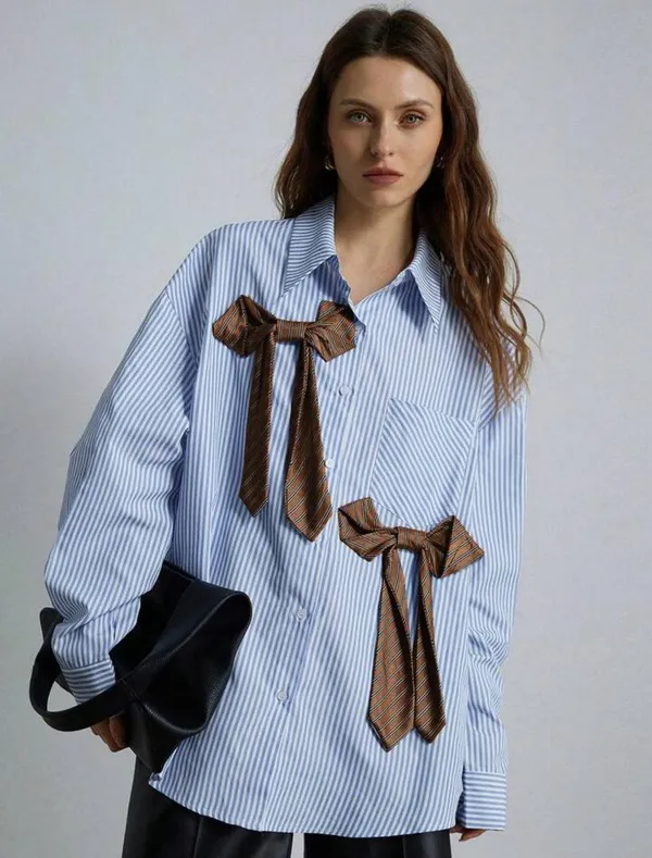 Cotton_Formal_Shirt_With_Bow_Tie_Details