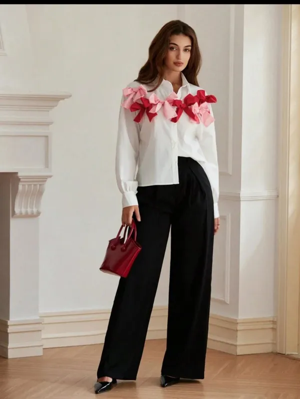 Cotton_Formal_Shirt_With_Bow_Tie_Details