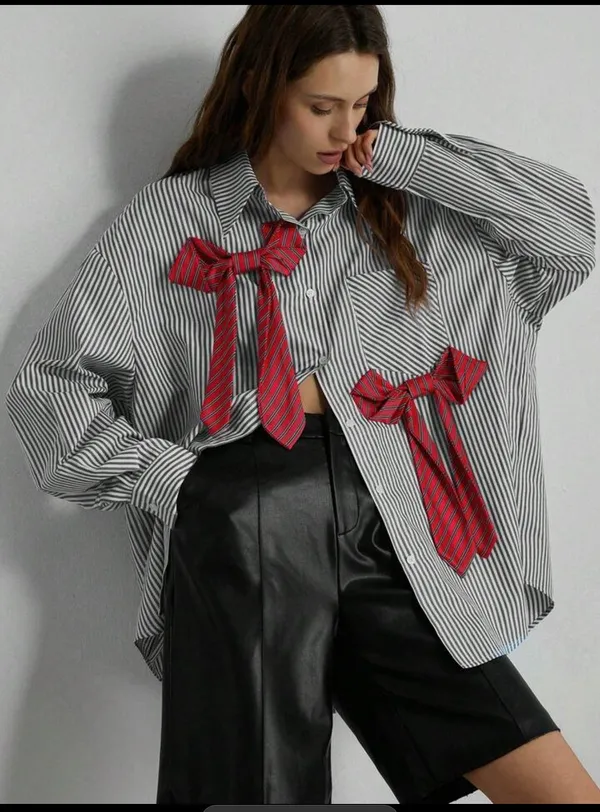 Cotton_Formal_Shirt_With_Bow_Tie_Details