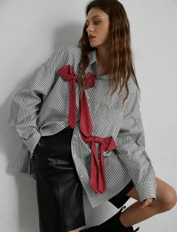 Cotton_Formal_Shirt_With_Bow_Tie_Details