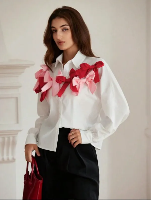 Cotton_Formal_Shirt_With_Bow_Tie_Details