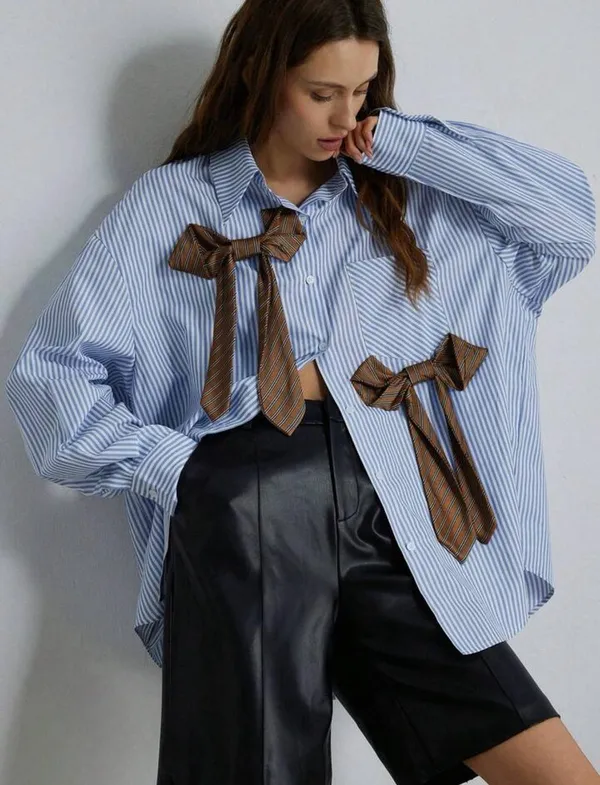 Cotton_Formal_Shirt_With_Bow_Tie_Details