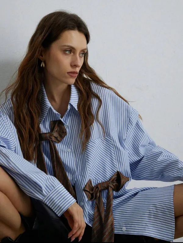 Cotton_Formal_Shirt_With_Bow_Tie_Details
