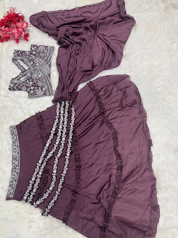 Ready_To_Wear_Chinon_Silk_Lehenga_Choli_With_Embroidery_Koding_Jari_Work__Fenshi_Lesh_Blouse__Bodae