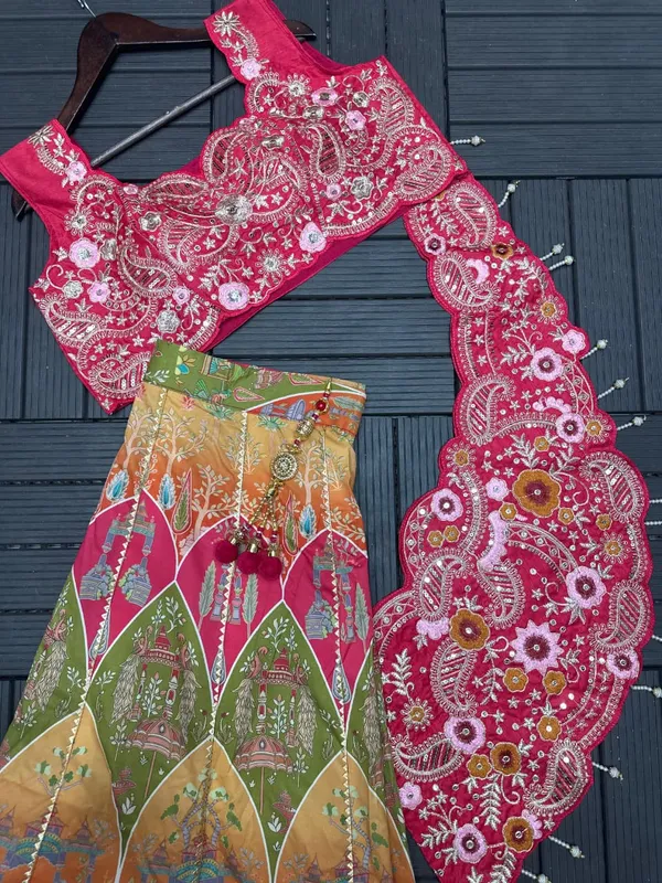 New_Super_Embroidery_Coding_work__Lehengha_choli