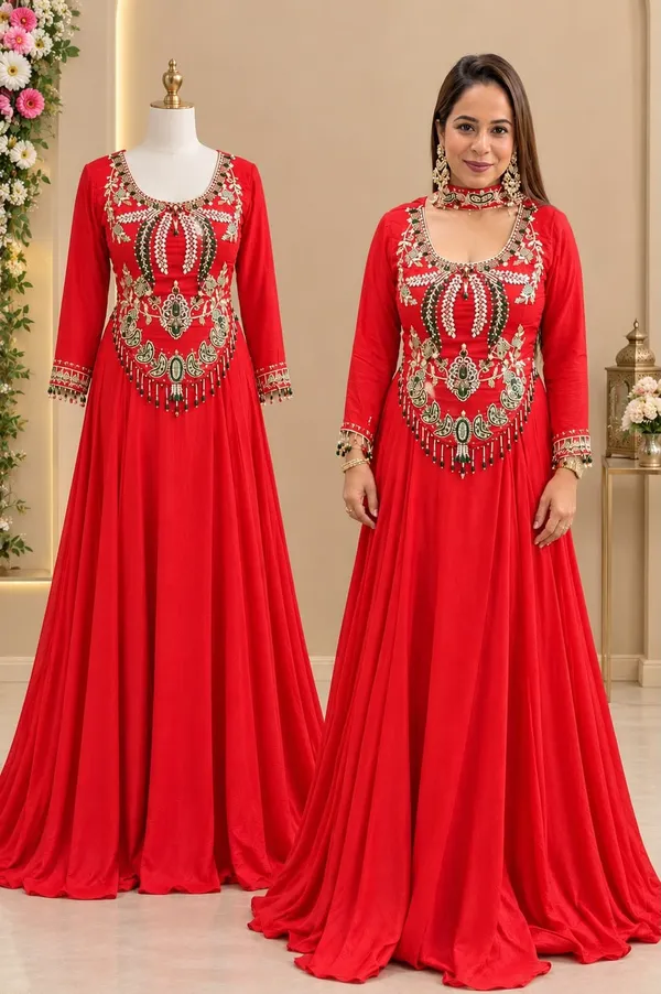 New_Super_Trending_Embroidery_Sequence_work_blouse_and_lehenga