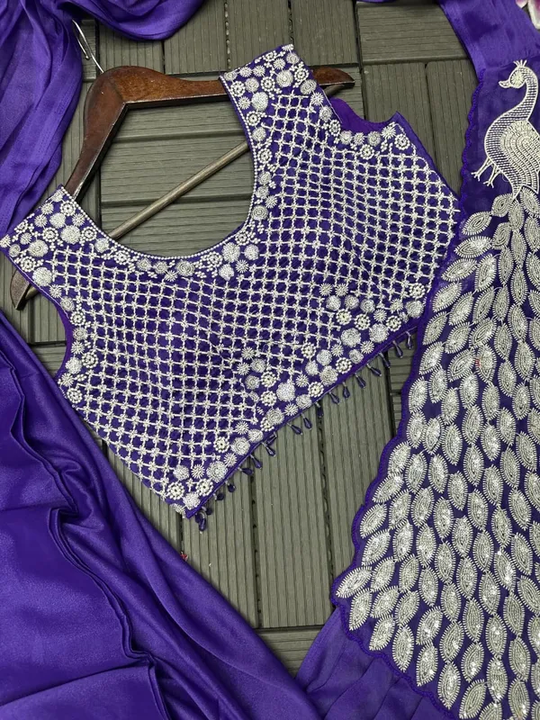 New_Super_Trending_Embroidery_Sequence_work_ready_to_wear_saree_with_Embroidery_Blouse