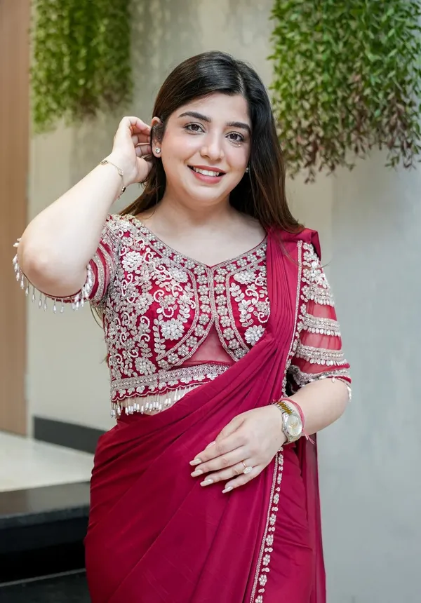 New_Super_Trending_Embroidery_Sequence_work_ready_to_wear_saree_with_Embroidery_Blouse