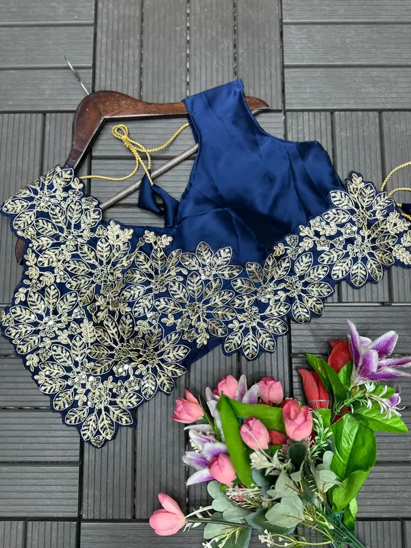 New_Super_Trending_Embroidery_cording_work_ready_to_wear_saree_with_Embroidery_Blouse